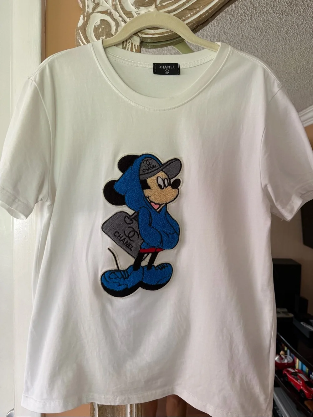 CHANEL Mickey Mouse Crewneck T-Shirt